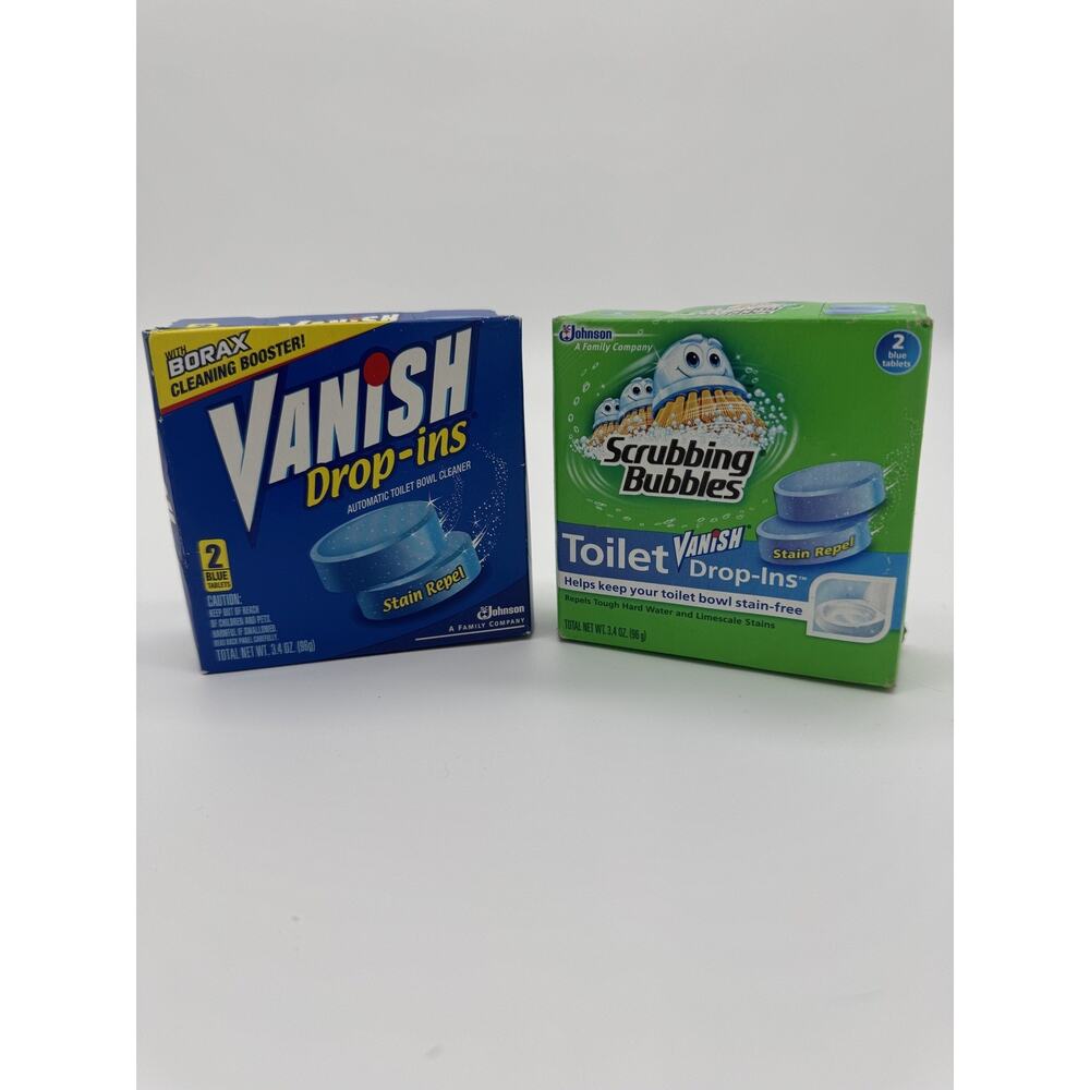 VANISH Drop-Ins Automatic Toilet Bowl Cleaner 2003 NEW 2 Tablets+Bonus NOS VTG